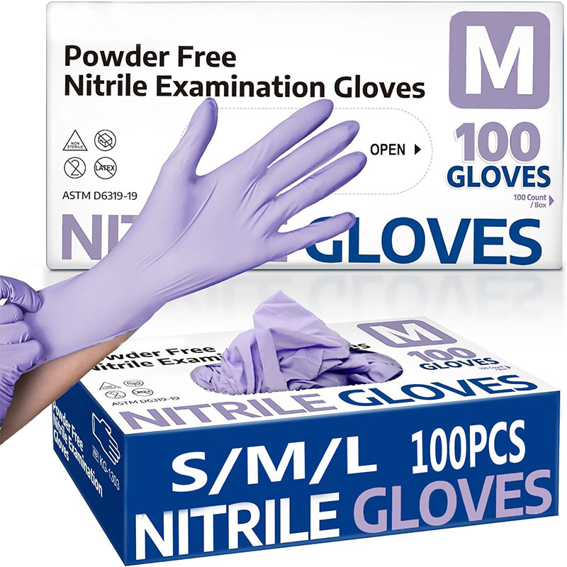 Nitrile Mechanic Glove - Gants en Nitrile jetables violets, imperméables
