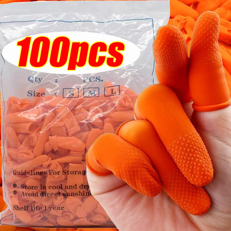 Rubber Glove Cleaning - Couvre-doigts jetable S/M/L, gants de protection