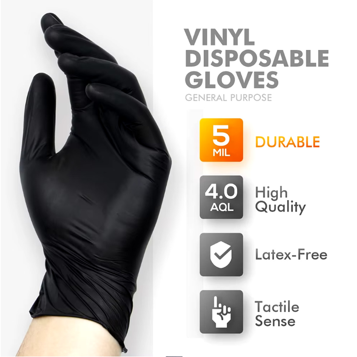 Gants en vinyle noir, gants je - Rubber Glove Cleaning avis et prix